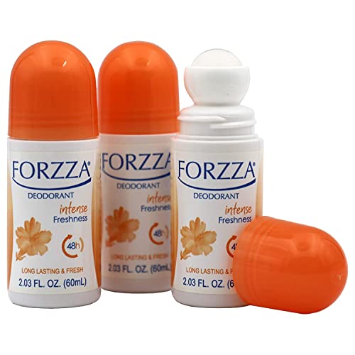 Forzza Roll-on Desodorante Intensidade Intensidade, 3 pacote de 2,03 oz cada, 3 garrafas de rolagem