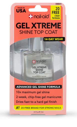 Gel-Aid Gel Xtreme Shine Top Cat, claro, 0,55 onça fluida