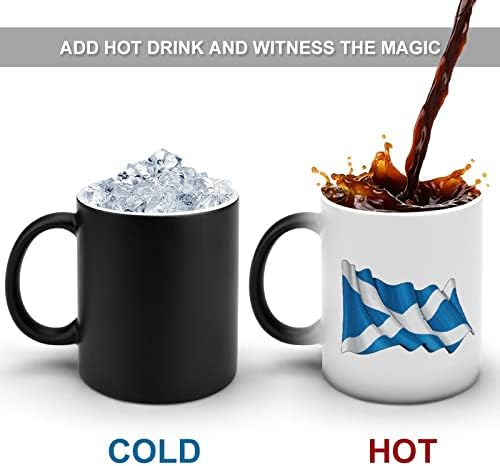 Scotland Flag Heat Mudança Caneca Magic Coffee Tumbler Cerâmica Cuple