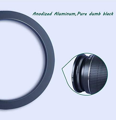 Ring-up de 49 mm-55mm para cima [lente de 49 mm a 55mm filtro], lente de anel de filtro da lente da câmera Fanzr, alumínio