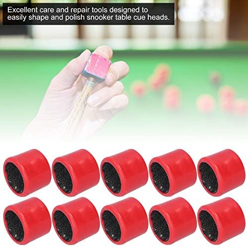 10 PCS Billards Cue Tip Trimmer, Shaper de Plástico Durável Durável Billiards Duas Polho de Billiards Dica Ferramentas de Reparação