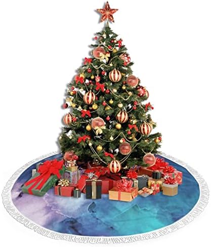 Aquarela com saias abstratas das árvores do céu Ornamentos de Natal, saia sazonal de saída de árvore para férias de festa de Natal todas
