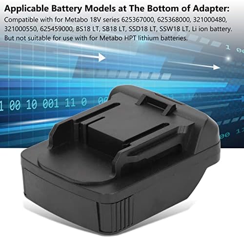 Adaptador de bateria Adaptador de bateria de lítio Converter para Metabo 18V a 18V BL Series