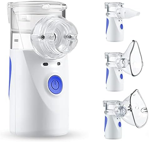Nebulizador portátil, máquina de nebulizador para adultos e crianças com dois modos, mini inalador de vapor para problemas respiratórios,