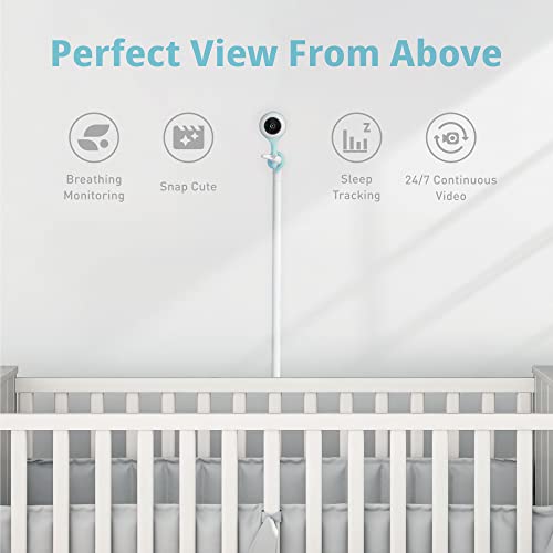 Pacote de monitor de bebê smart wi-fi de Lollipop com câmeras de piso Lollipop com detecção respiratória e rastreamento do sono.