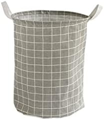 Feer Dirty Laundry Basket Cotton Linen Dobrável Organizador redondo Roupes Borda