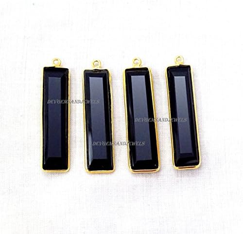 4pcs lote vermeil moldura profunda quartzo citrina hidrelto belo barra de retângulo alongada 34 x 8 mm Aprox Facetado Bolsa de