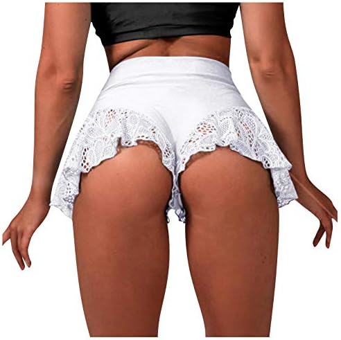Shorts de saias atléticas de babados para mulheres saia de pólo de altas shat skorts skorts Flowy Workout Culottes mini -saia