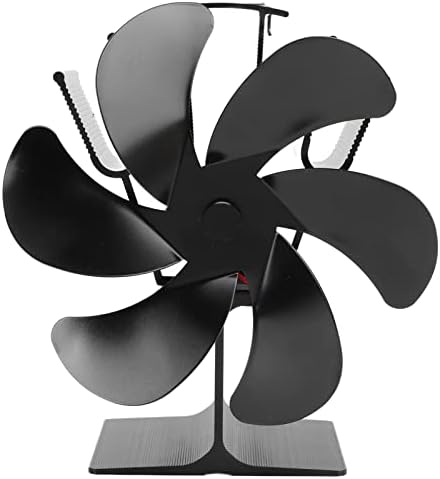 Ventilador da lareira, ventilador de fogão alimentado por calor, com partida de 6 lâminas resistentes à alta temperatura 1400rpm