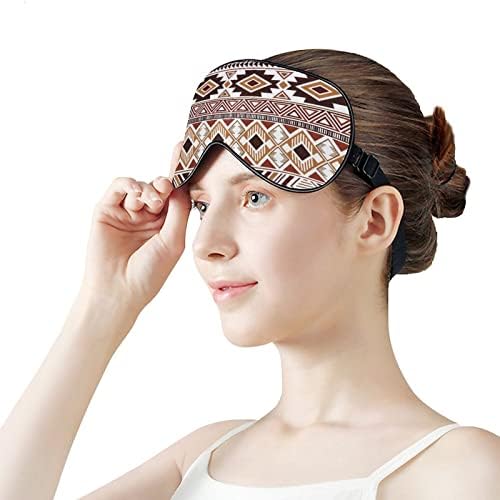 Padrão indiano americano mayan A capa de olho de olhos e cegos e cegos e olhos de cinta ajustável para homens para homens, mulheres, mulheres