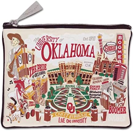 Catstudio University of Oklahoma Collegiate Zipper bolsa bolsa | Segura seu telefone, moedas, lápis, maquiagem, guloseimas