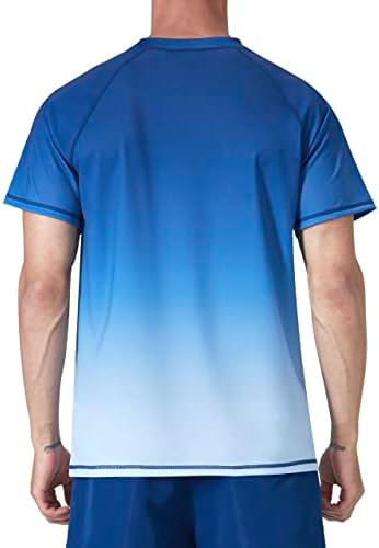 Camisas de natação de manga curta masculinas Guarda Rash UPF50 Proteção solar camisetas de pesca de praia rápida seca