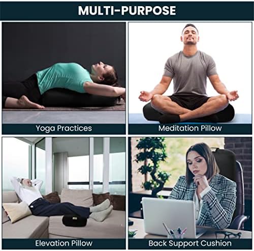 2 Living Yoga Conjunto inclui - Bolster de ioga, cinta de ioga e e -book