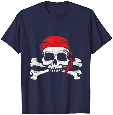 Jolly Roger Pirate | Caveira e ossos cruzados | T-shirt de presente