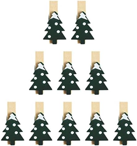 PretyZoom Arree de Natal Clipes de madeira de Natal Esquadrão de roupas de roupa foto Diy Wood Clipes Pequenos Craft pinos para