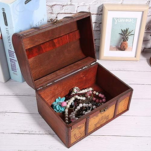 Caixa de jóias, organizador de jóias delicado decoração vintage Brincos à prova de poeira Ringos para colares para colares