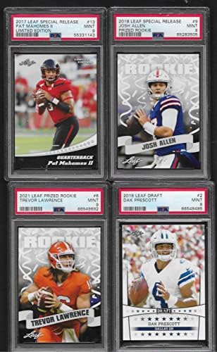 PSA Josh Allen Patrick Mahomes Trevor Lawrence & Dak Prescott 4 Cartão Lot Lot Loma Classificada PSA Mint 9 Great