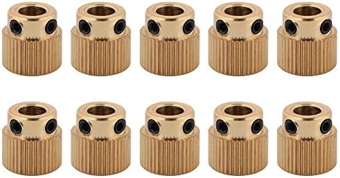 10pcs Filamento Brass Extrusora Roda 3D Acessorie Acessorie A engrenagem de transrúção de transa