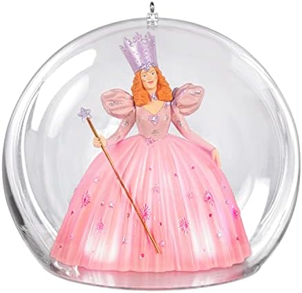 Hallmark Keepsake Ornamento de Natal 2022, o Mágico de Oz Glinda, a boa bruxa com luz