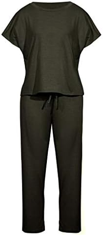 Vezad Women Star Print Tracksuit bolos casual casual Home Long Top Long Pant 2pcs roupas