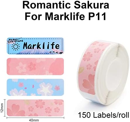 Marklife P11 Máquina de fabricante de etiquetas com fita de 4 rolos, Mini Thermal Wireless Inkless Sticker Impressor Machine