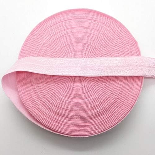 Selcraft 5yards/lote 5/8 15mm Pink multirole dobra sobre spandex elástico banda de cetim Ties acessórios de cabelo noção de costura