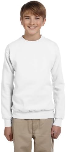 Hanes Boy's Big Cotton Crewneck Lã de lã de lã Sweatshirt