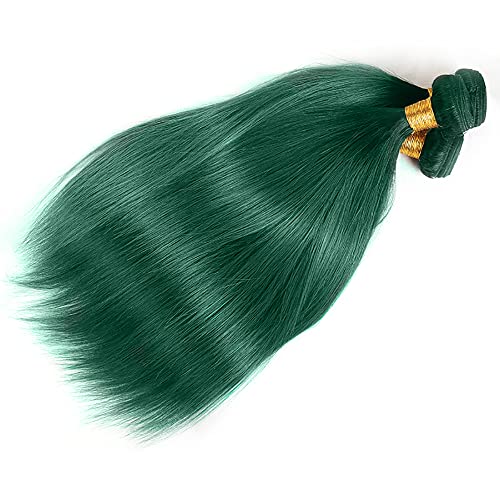 26 26 26 polegadas Cabelo verde Facotes de cabelos humanos tecer pacote de cabelo humano verde Pacotes de cabelo brasileiro 8a extensão de cabelo humano macio de 8a