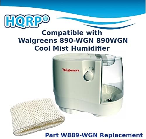 Filtro de pacote HQRP 2-pacote compatível com Walgreens 890-WGN 890WGN Cool Mist umidificador, substituição W889-WGN