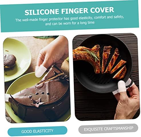 Solustre 5pcs com berço de dedo isolados Silicone Sleeve Sleeve Protetor de destaque Protetores de ponta dos dedos