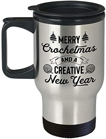 Caneca de viagens de café de tricô de crochê melhor engraçado exclusivo crocheter knitter pessoa copo de chá de chá para