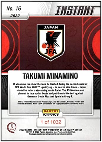 Takumi Minamino 2022 Panini instantai