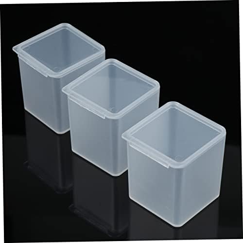 Sewacc 12pcs lanche recipiente limpo Recipiente transparente Organizador de jóias Caixa de plástico Mini Caixa de armazenamento de plástico Caixa de contas de plástico Caixa de contas de plástico de plástico Caixa de plástico de plástico contas da dobradiça