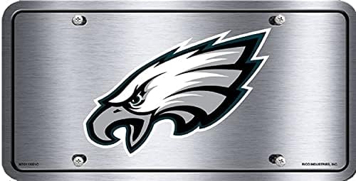 Rico Industries NFL Philadelphia Eagles Primary Metal Auto Tag 8.5 x 11 - Ótimo para caminhão/carro/SUV