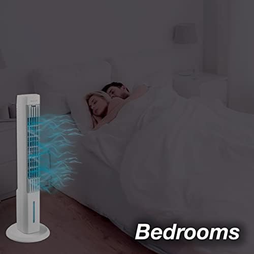 Torre do Arctic Air+ Cooler evaporativo interno com função oscilante e silenciosa do ventilador, timer automático, 4 velocidades