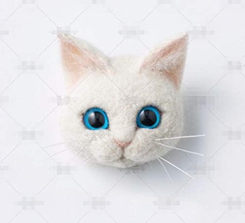 Gato de feltro de lã de 4 conjuntos de lã, DIY feita à mão, kit de lã de lã de lã de gato criativo de lã de lã Felation.