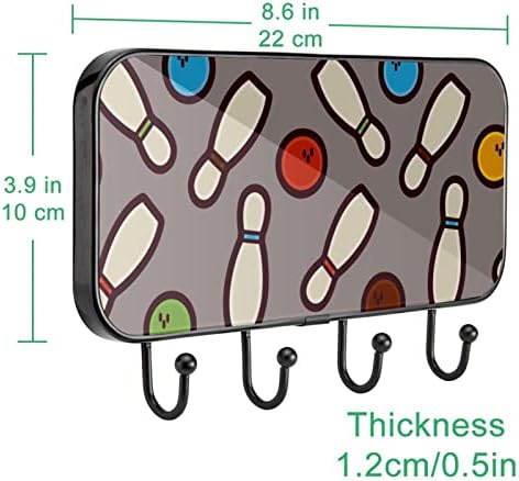 Ganchos de parede Guerotkr, ganchos pendurados, ganchos pegajosos para pendurar, padrão de bolas de boliche sem costura