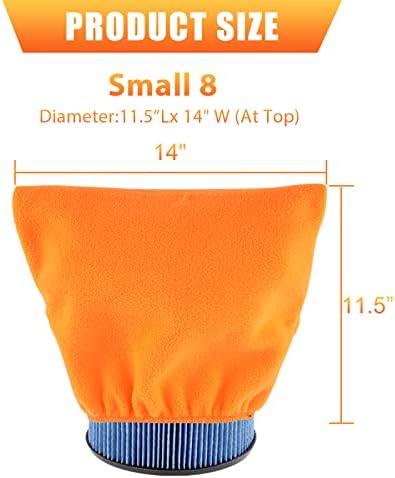 Bolsa de pré-filtro reutilizável para aspiradores de lojas-wet Sacos de coletores de poeira de vácção seca com elástico