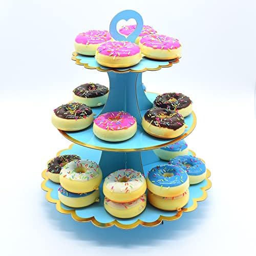 TIMKUMON CUPCAKE CUPCAKE DE CAPAÇÃO TIMKUMON, Torre de exibição de cupcakes descartáveis ​​para a festa de aniversário