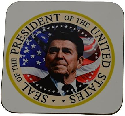 Ronald Reagan Drink Coaster Set presente Republicano conservador do selo presidencial do Gip