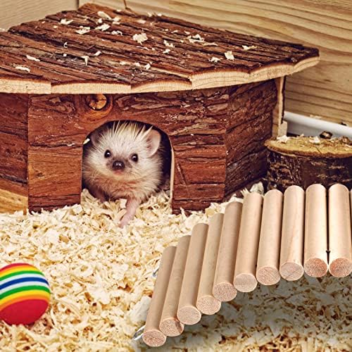 Hamster Wooden Bridge Door: 3pcs Rato escada de rato Bridger, escalada de madeira longa para hamsters para decoração de