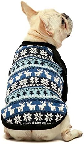 Dog Sweater de Natal Fitwarm Puppy Knitwear Snowflake Pet Roupas de inverno