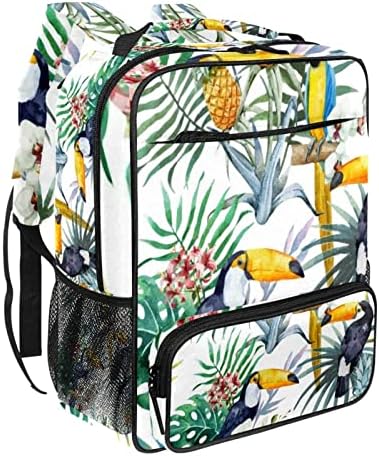 VBFOFBV Backpack de laptop casual leve para homens e mulheres, papagaio de abacaxi da selva tropical moderno