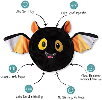 Fringe Studio Plush Dog Toy, Durável, o Bat é do jeito que é, multicolorido