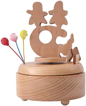 Lkyboa Creative Beech Music Box Wooden Base Wedding Anniversary Birthday Christmas Day's Day Gift Decoração para casa