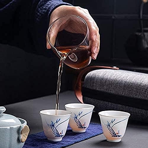 Lianxiao - Conjunto de chá de xícara de xícara rápida de chaleira cerâmica de chaleira de cerâmica para chá portátil Conjunto de