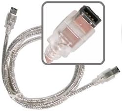 6 pés 6 pinos macho a 6 pinos Male Silver Firewire Cable para dispositivos IEEE 1394