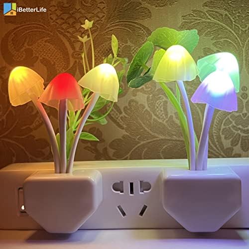 IbetterLife LED Night Light Smart Sensor 0,6W Alteração de cor plug-in plug-in para crianças adultos