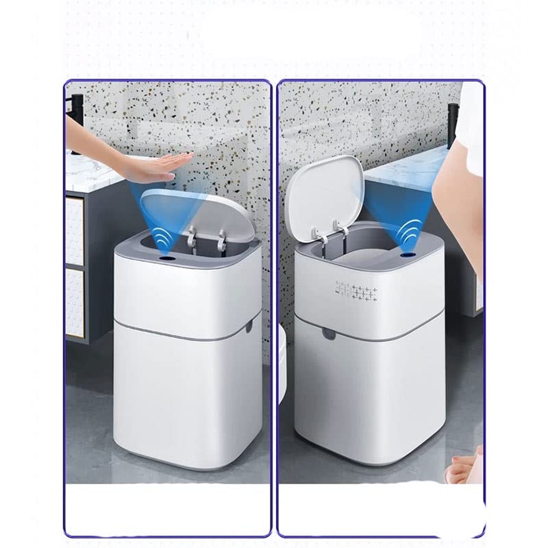 N/um lixo inteligente de banheiro pode ensacar automático sensor inteligente lixo branco elétrico sem toque sem toque bin smart