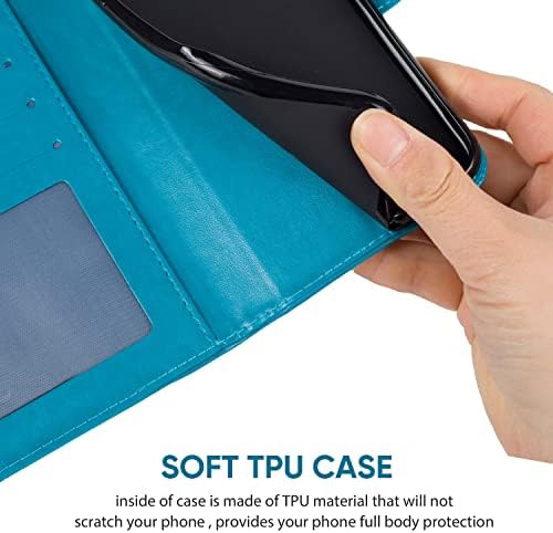 Caso Bohefo para Galaxy S22 Ultra/Samsung S22 Ultra SM-S908U Caixa de carteira com protetor de tela de vidro temperado, capa